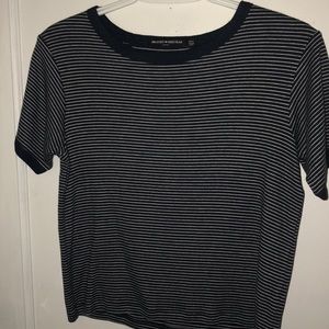 Navy blue slightly cropped top